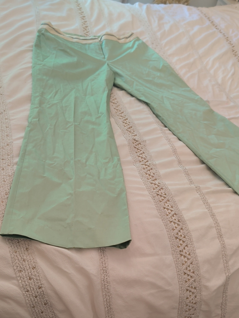 Kenneth Cole Mint Green Wide-Leg Pants